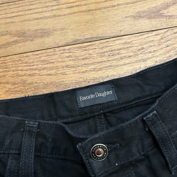 Favorite Daughter The Masha Phantom Super High Rise Wide Leg Black Jeans 29x26 - Picture 3 of 8